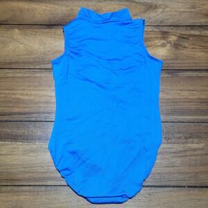 Motion Wear Royal Blue Sleeveless Bodysuit - Size Med Child (8-10)